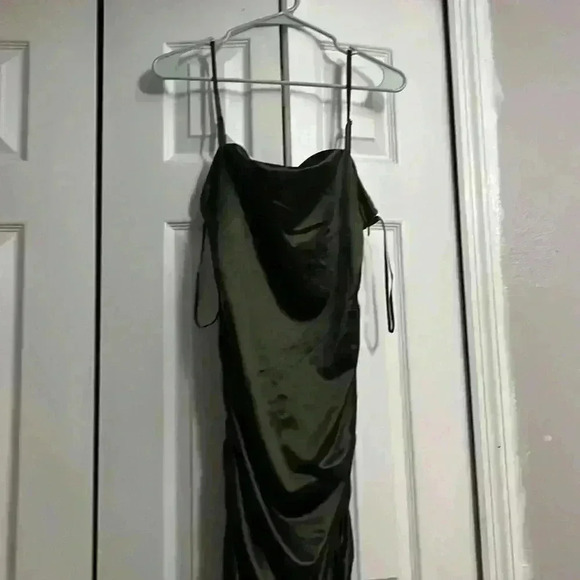 Dark Green Midi Dress - Picture 1 of 6